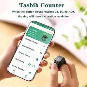 Muslim Iqibla Zikr Ring Digital Counter Tasbeeh Smart Tasbih